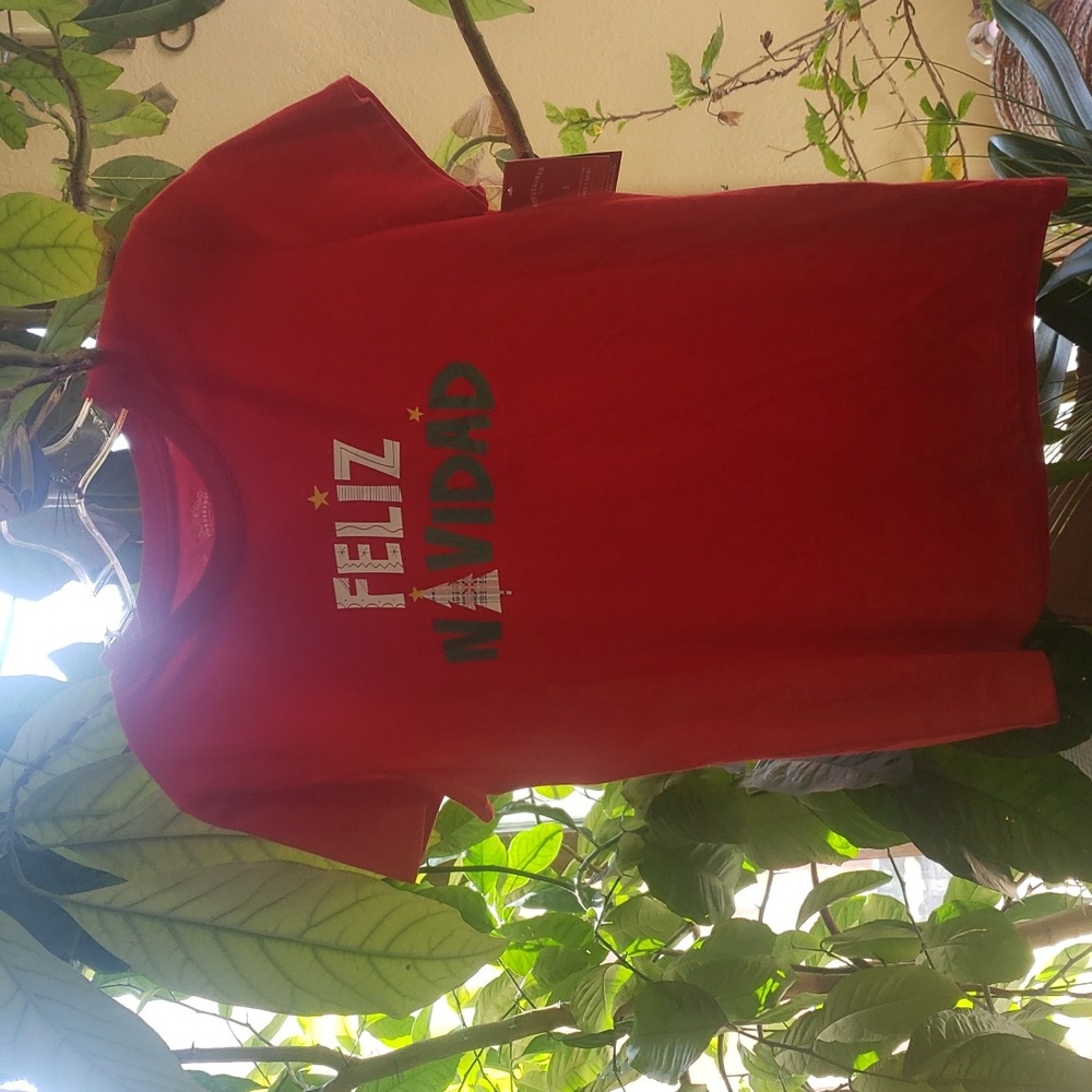 Wondershop Feliz Navidad T Shirt Red Small NWT
